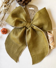 Load image into Gallery viewer, Olive Linen Beloved Bows and Headbands