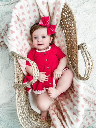 Fuscia Velvet Handtied Bows and Headbands