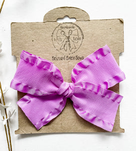 Pastel Handtied Double Ruffle Bows