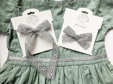 Load image into Gallery viewer, Silver Vintage Lace Bows