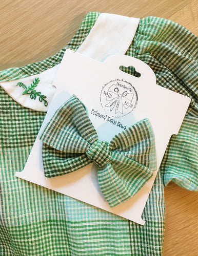 Green Christmas Plaid Bows