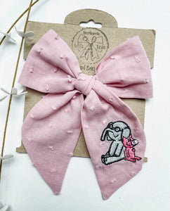 Elephant & Piggie (Pink)Bows and Headbands