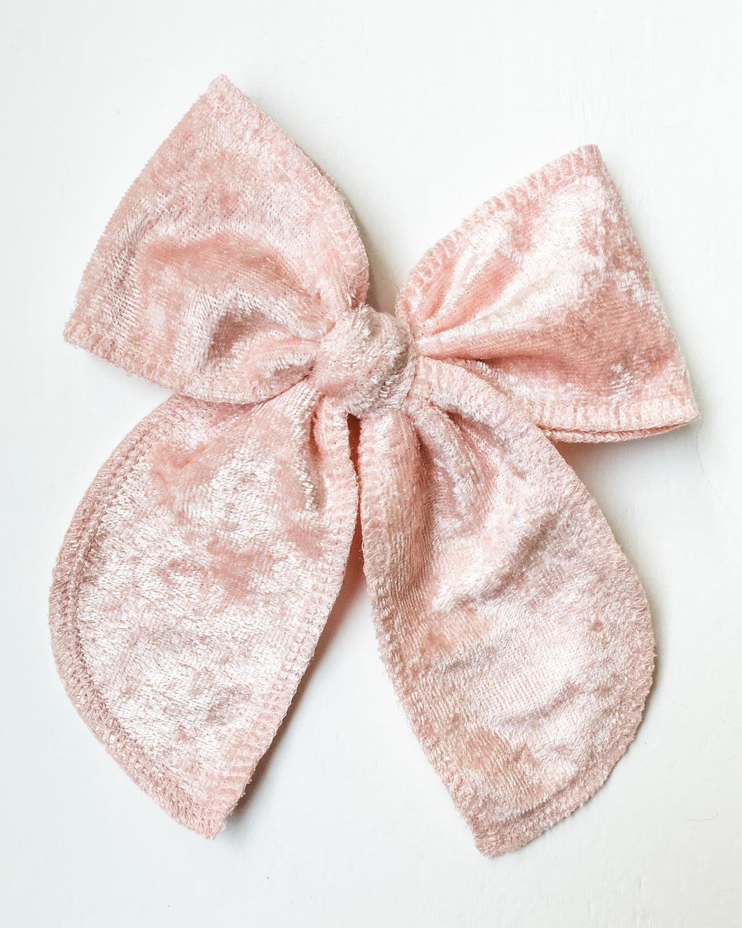 Sweet Peach Velvet Bows