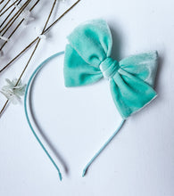 Load image into Gallery viewer, Mint Handtied Bows and Headbands