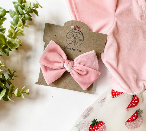 Strawberry Pink Handtied Bows