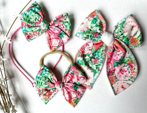 Bright Spring Garden Bows and Headbands