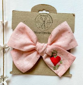 Love Story Embroidered Bows