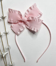 Load image into Gallery viewer, Headband Romantic Double Ruffle Bows