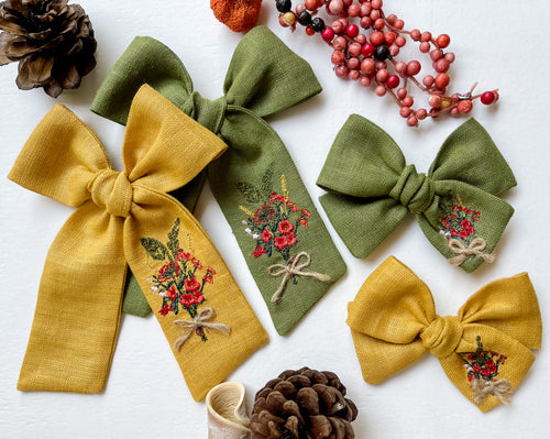 Fall Bouquet Bows and Headbands