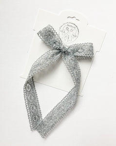 Silver Vintage Lace Bows