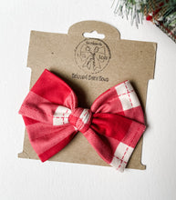 Load image into Gallery viewer, St. Nick Plaid Bows and Headbands