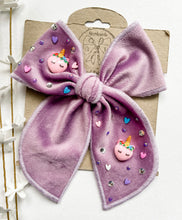 Load image into Gallery viewer, Sleepy Little Unicorn Embellished Bows