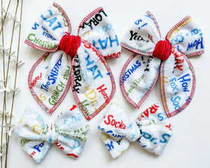 Dr Seuss Velvet Bows