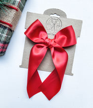 Load image into Gallery viewer, Red Satin Bows and Headbands