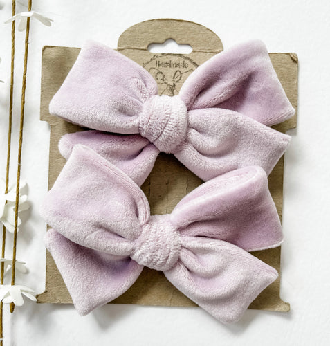 Thistle Velvet Handtied Bow