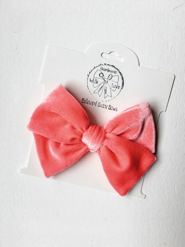 Coral Handtied Bow