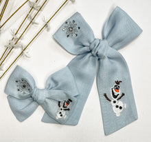 Load image into Gallery viewer, Olaf Embroidered and Embellished Bows