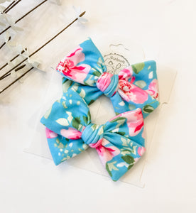 Swirling Floral Bows and Headbands