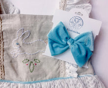 Load image into Gallery viewer, Sky Blue Bow Scrunchie
