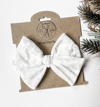 Load image into Gallery viewer, Snowy Night Handtied Bows and Headbands
