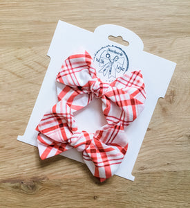 Peppermint Holly Bows and Headbands