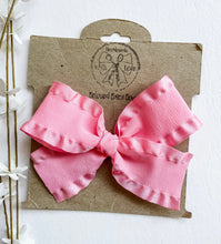 Load image into Gallery viewer, Pastel Handtied Double Ruffle Bows