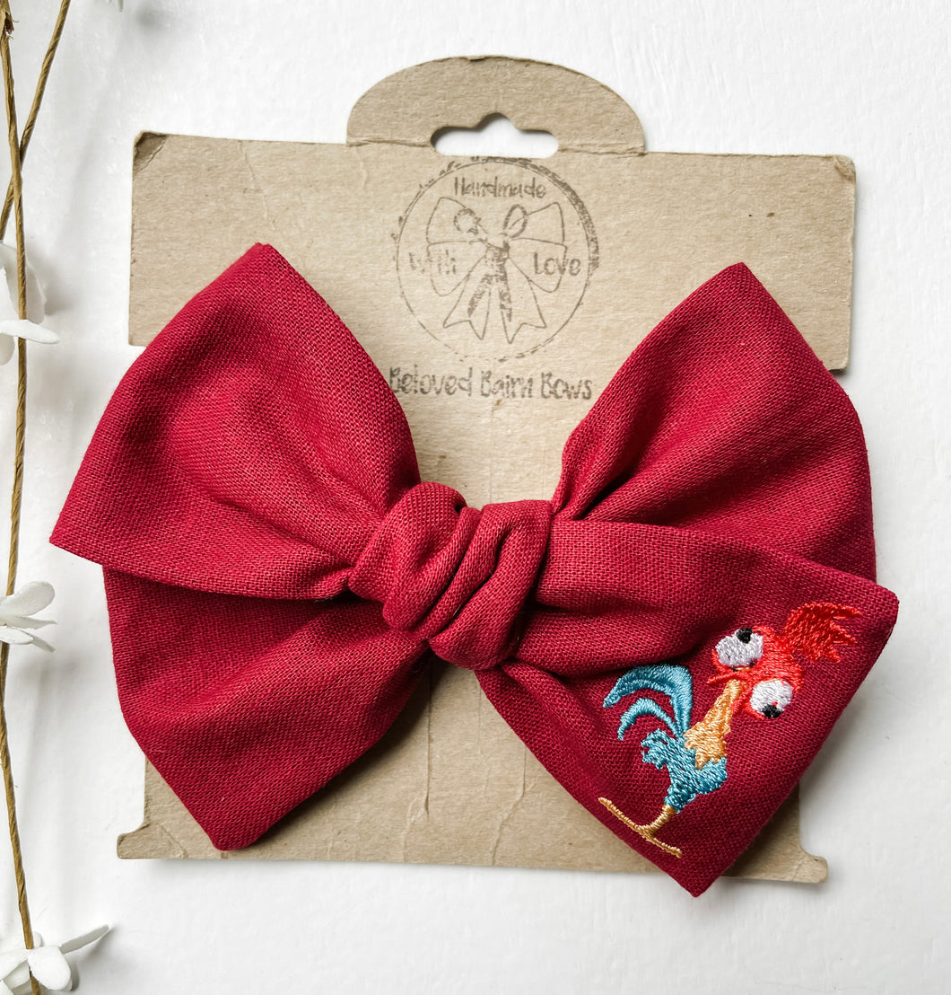 *4 Week TAT* Hei Hei Embroidered Bows