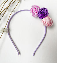Load image into Gallery viewer, Pastel Spring Satin Roses Headbands