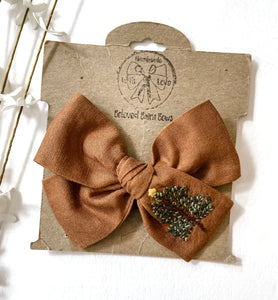 Holiday Pine Embroidered Jayleigh and Handtied Bows