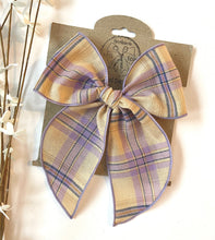 Load image into Gallery viewer, 🐝 Lavendar Honey Plaid Bows