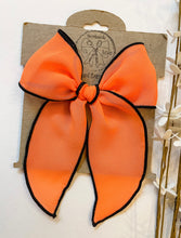 Load image into Gallery viewer, Bright Orange Chiffon Beloved Bows and Headbands