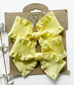 Pastel Pigtails Double Ruffle Bows