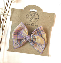 Load image into Gallery viewer, 🐝 Lavendar Honey Plaid Bows