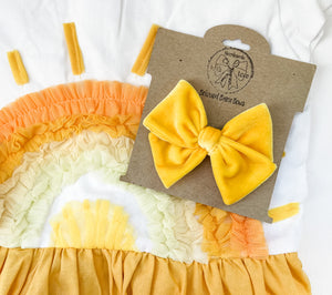 Yellow Handtied Bow