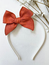 Load image into Gallery viewer, Ginger Linen Beloved Bows and Headbands
