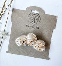 Load image into Gallery viewer, Neutral Satin Rose Clips