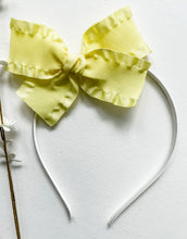 Load image into Gallery viewer, Headband Spring Double Ruffle Bows