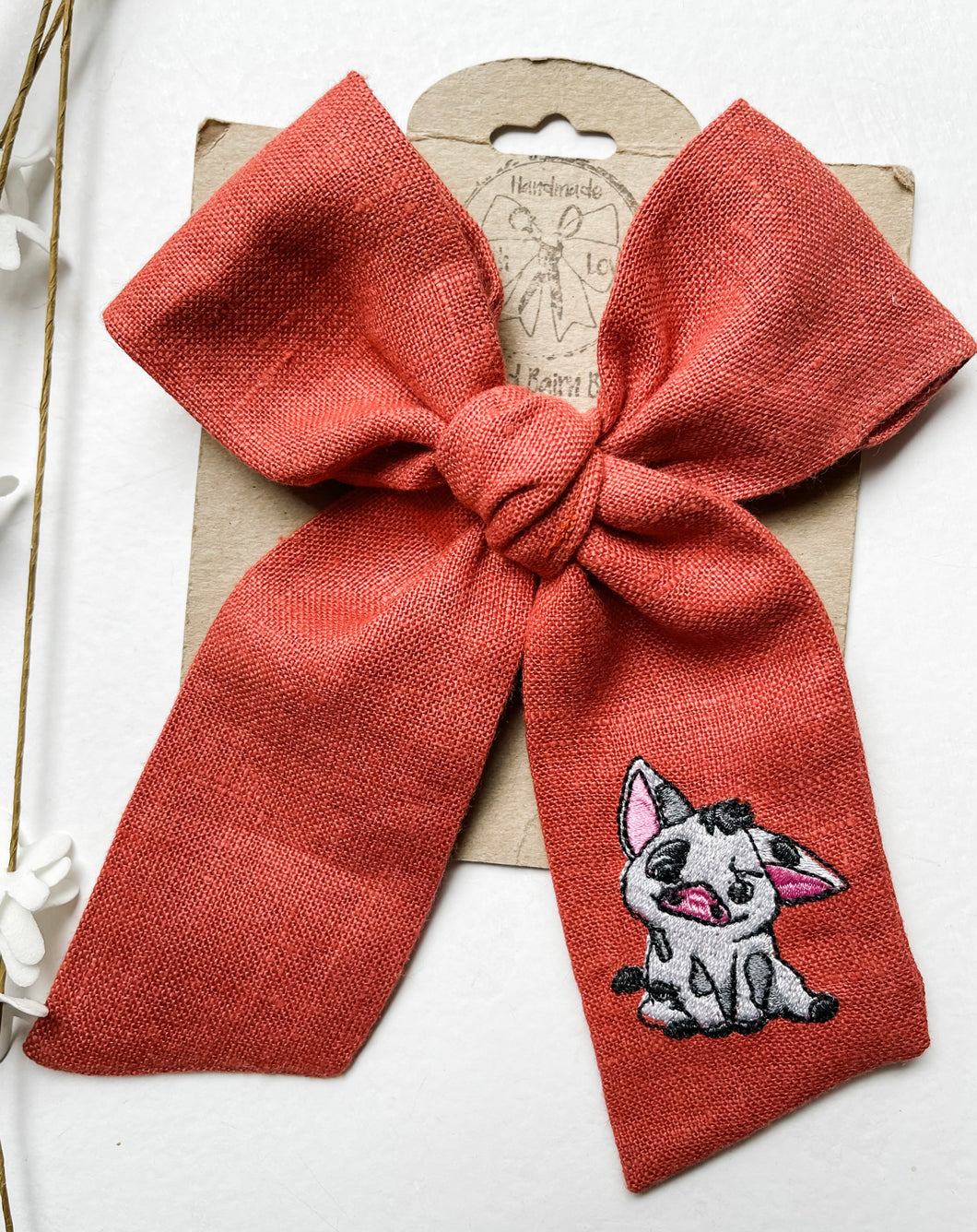 Pua Embroidered Bows