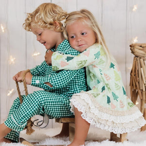 Green Gingham Lounge Bows