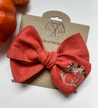 Load image into Gallery viewer, Pumpkin Ginger Embroidered Bows and Headbands