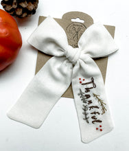 Load image into Gallery viewer, Thankful Embroidered Jayleigh Bows