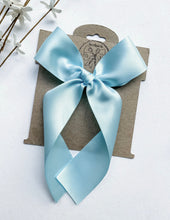 Load image into Gallery viewer, Baby Blue Satin Ribbon Bows