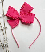 Load image into Gallery viewer, Headband Romantic Double Ruffle Bows