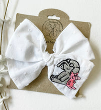Load image into Gallery viewer, Elephant &amp; Piggie (White) Bows and Headbands