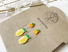 Load image into Gallery viewer, Pineapple and Lemon Earrings