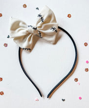 Load image into Gallery viewer, “Stitches” Handtied Bows and Headbands