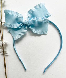 Headband Spring Double Ruffle Bows