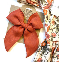Load image into Gallery viewer, Ginger Linen Beloved Bows and Headbands