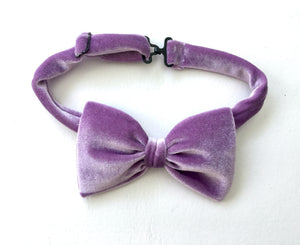 Lavender Velvet Bow tie