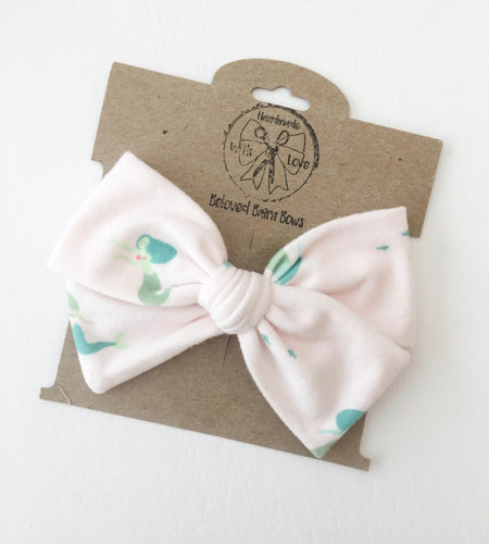 Mermaid Handtied Bows and Headbands